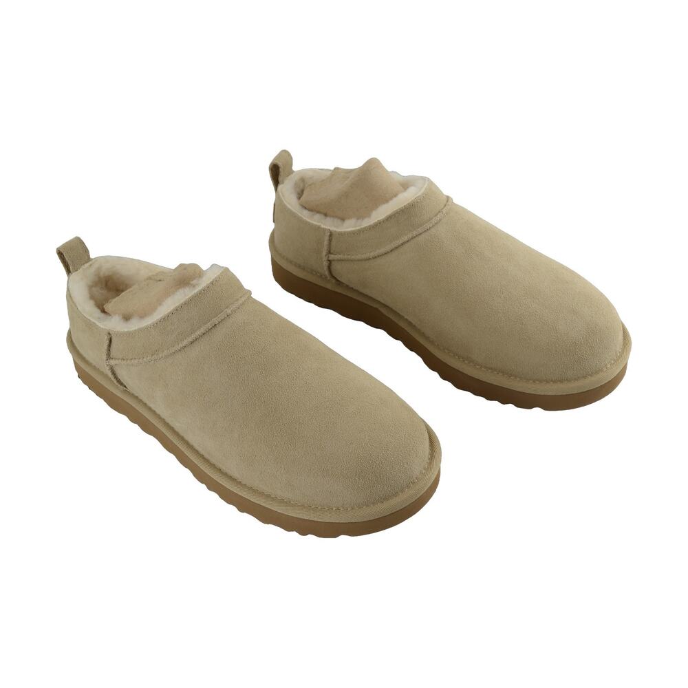 UGG Womens Classic Micro Slippers Sand US 10 Shearling Suede New w/ Box